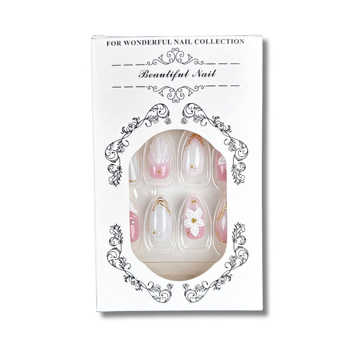 Elegantes dekoratives Press-On-Nageldesign-Set