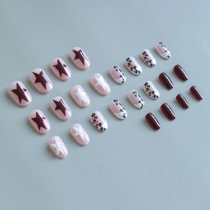 Künstlerisches Tierdruck Acryl Nagelkunst Set