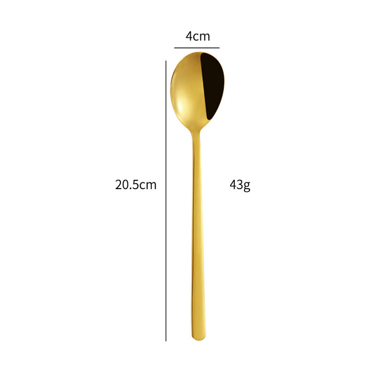 Eleganter Dessertlöffel mit Luxuriöser Goldener Oberfläche Karnz
