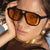Damen modische Sonnenbrille im eleganten Quadratdesign Karnz