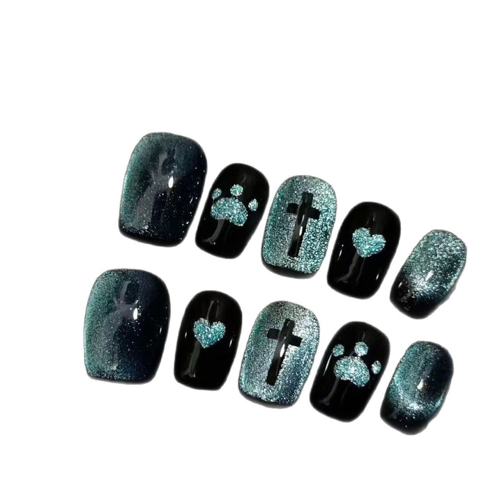 Künstlerisches Press-On-Nagelset Karnz