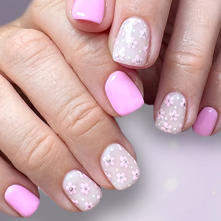 Floral Themen Press-On Nagelkunst Set Karnz