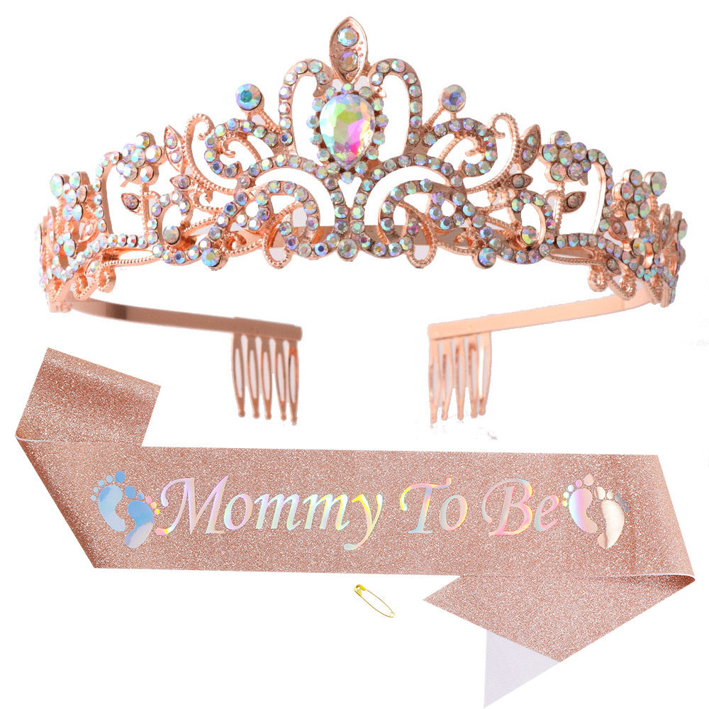Damen Hochzeits-Tiara mit personalisiertem Band Karnz