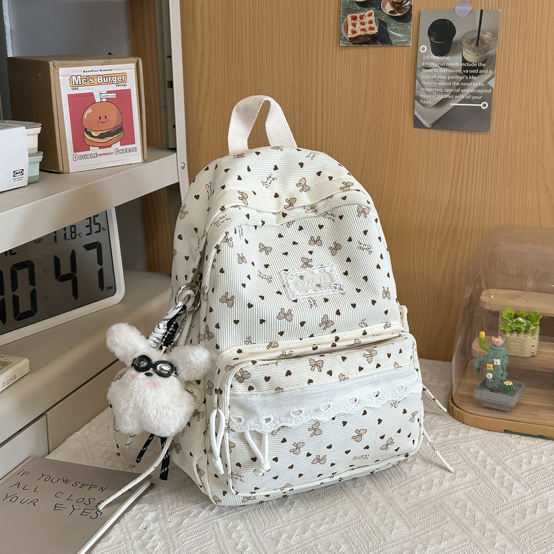 Blumenmuster Schulrucksack