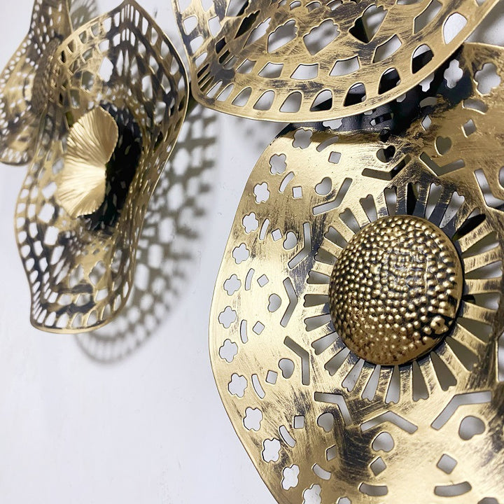Dekorative 3D Metall Wandkunst Skulptur Karnz