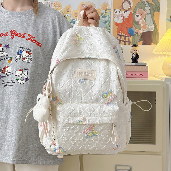 Gepolsterter Rucksack mit Schmetterlingsmuster