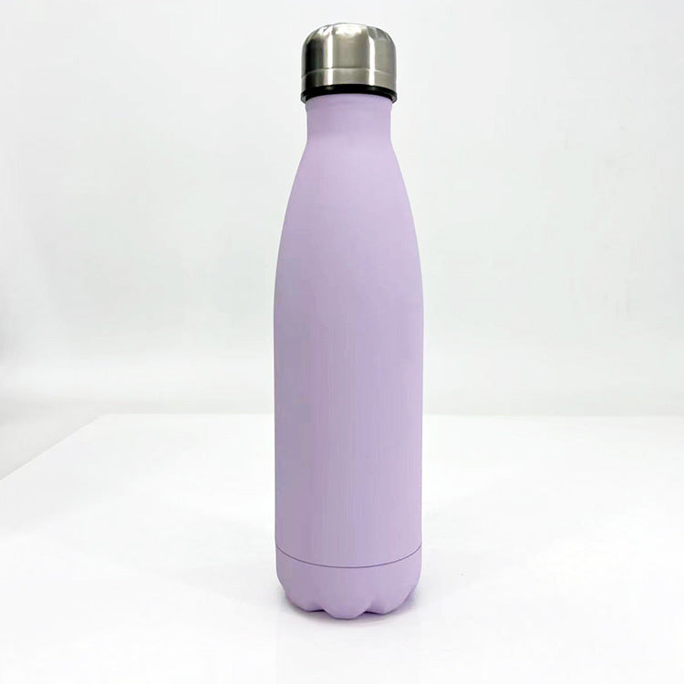 Damen stilvolle Edelstahl Trinkflasche mit rutschfester Silikonhülle Karnz