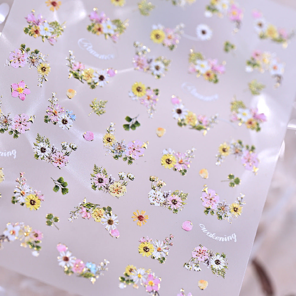 Floral Nagelkunst Aufkleber