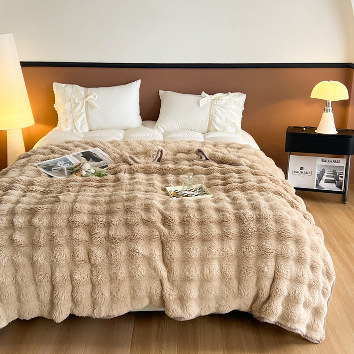 Ultra-weiche strukturierte Fleece-Decke Karnz
