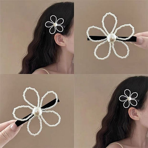 Haarband mit Perlenblumen Karnz