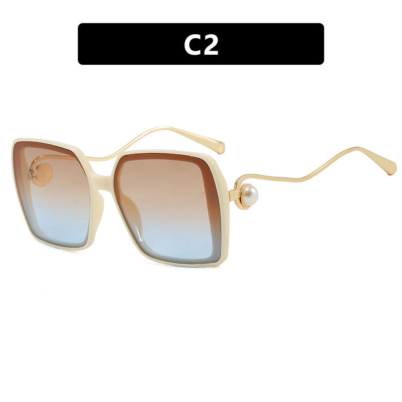 Damen modische quadratische Brille mit elegantem Metallrahmen und einzigartigen Akzenten Karnz