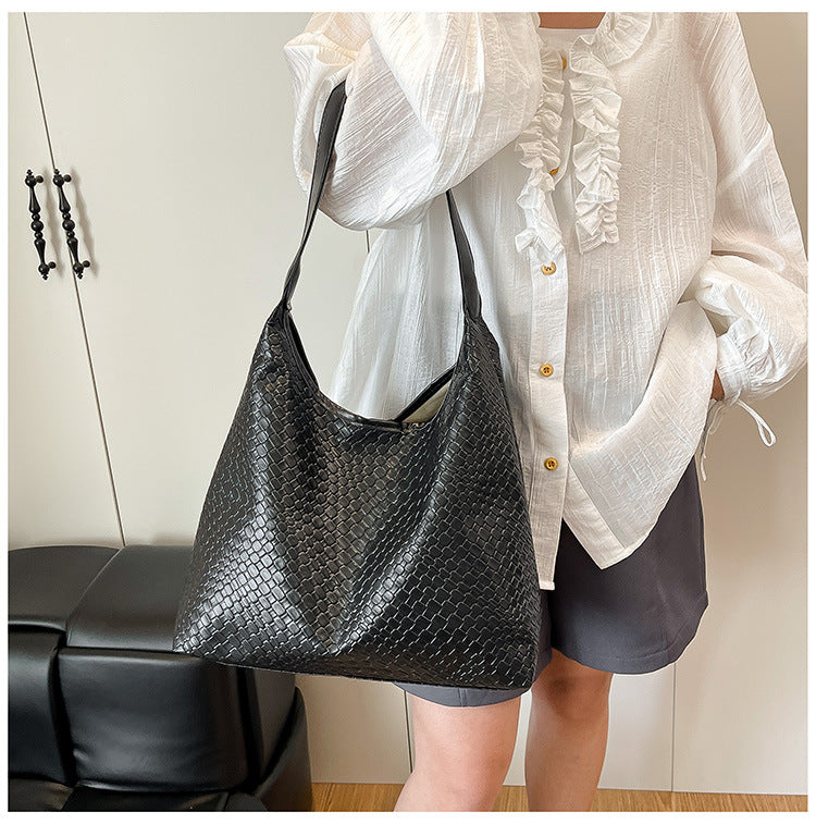 Woven Leather Schultertasche Karnz