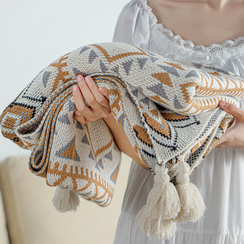 Gemütliche Strickdecke