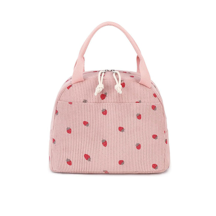 Isolierte Lunch-Tasche mit niedlichem Erdbeer-Druck