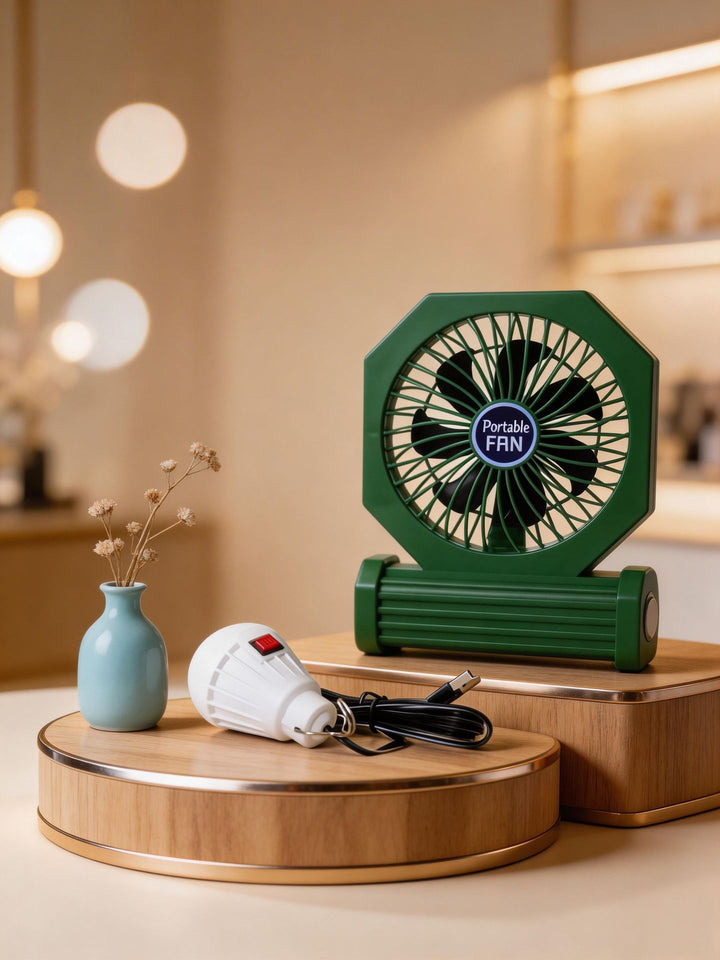 Damen tragbarer Tischventilator mit USB-Anschluss und schwenkbarem Kopf Karnz