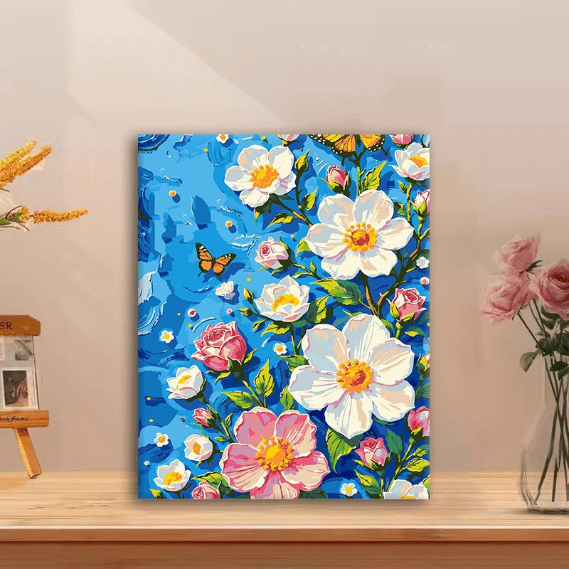 Floral Schmetterling Leinwanddruck Karnz