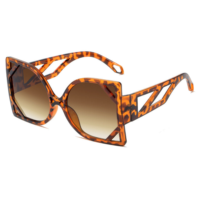 Damen geometrische Sonnenbrille mit exklusivem Design und UV-Schutz Karnz