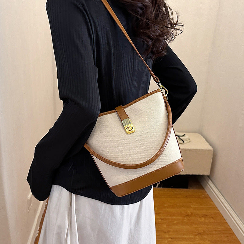 Moderne Canvas Schultertasche Karnz