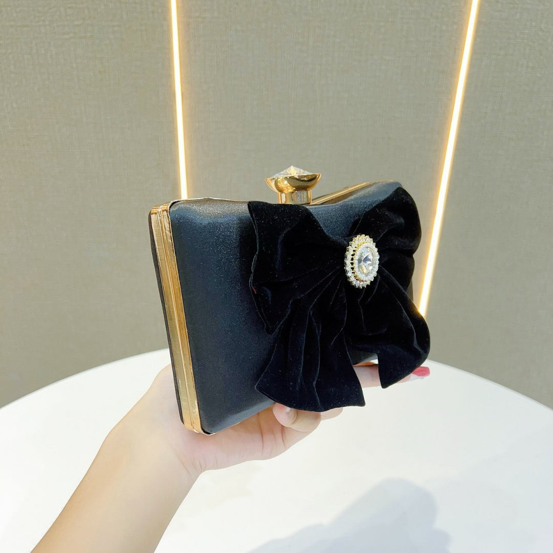 Elegante Bow-Akzent Abend Handtasche