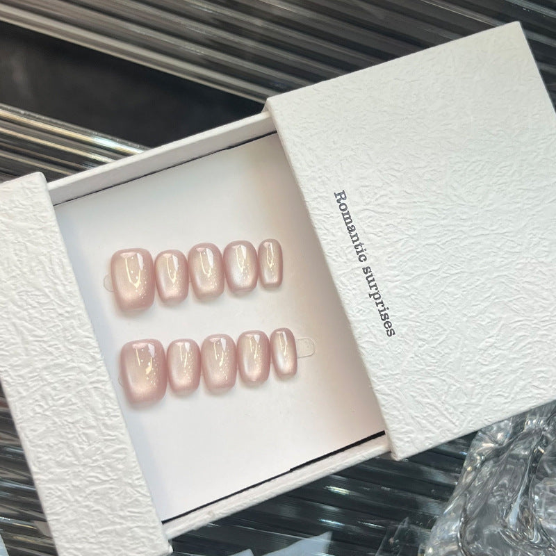 Romantisches Glänzendes Press-On Nagelspitzen Set