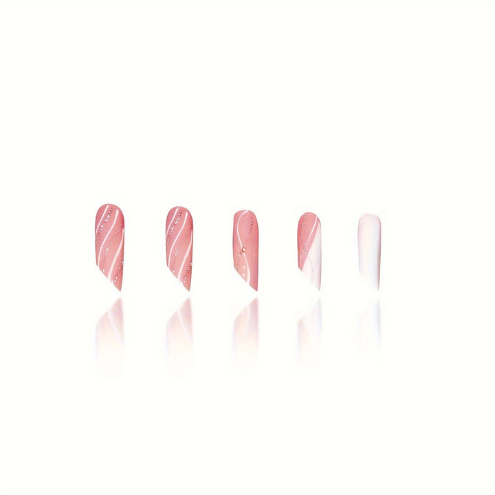 Elegante Stiletto Press-On Nagelkunst mit einzigartigen Designs Karnz