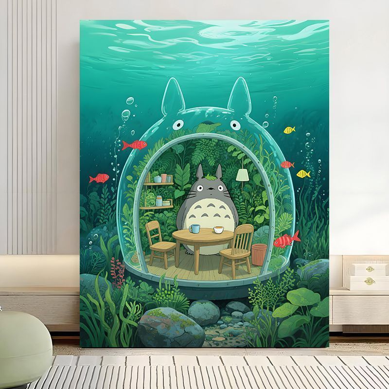 Verzauberte Waldszene Leinwand Kunstdruck Karnz