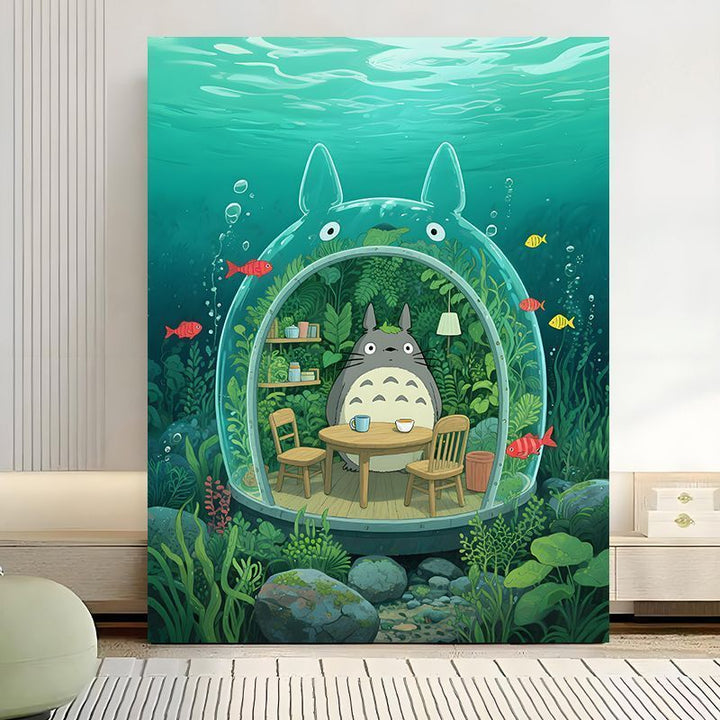 Verzauberte Waldszene Leinwand Kunstdruck Karnz