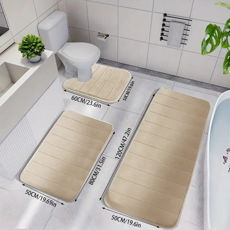 Rutschfeste Badezimmermatten-Set
