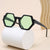 Damen hexagonale Katzenaugen-Sonnenbrille mit urbanem Leopardenmuster Karnz