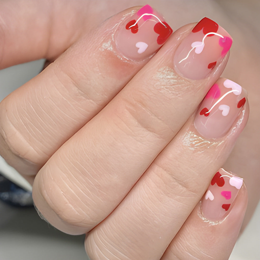 Herz-Dekorierte Druck-Nagelkunst Karnz