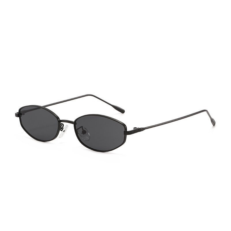 Damen modische Sonnenbrille im minimalistischen Ovaldesign Karnz