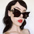 Damen extravagante Cat-Eye Sonnenbrille mit auffälligem Rahmen Karnz