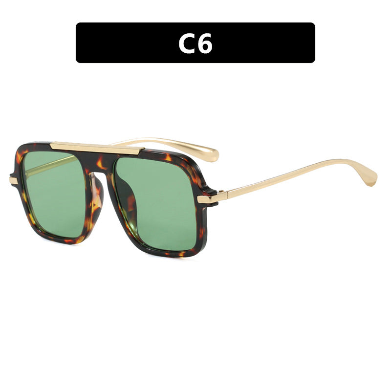 Damen quadratische Sonnenbrille mit luxuriösem Metallrahmen und robusten Gläsern Karnz