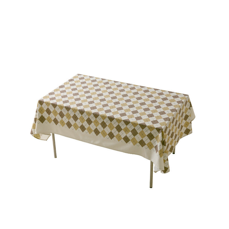 Abwaschbare PVC-beschichtete Tischdecke mit Rautenmuster