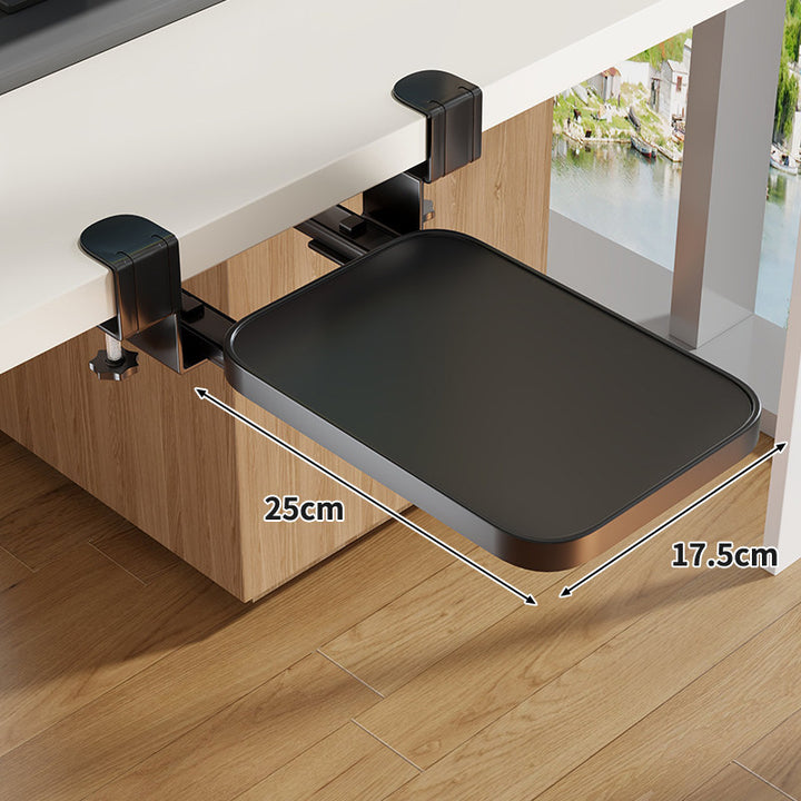 Unter-Desk Herausziehbare Tastaturablage mit Klemmbefestigung und ergonomischer Holzplatte