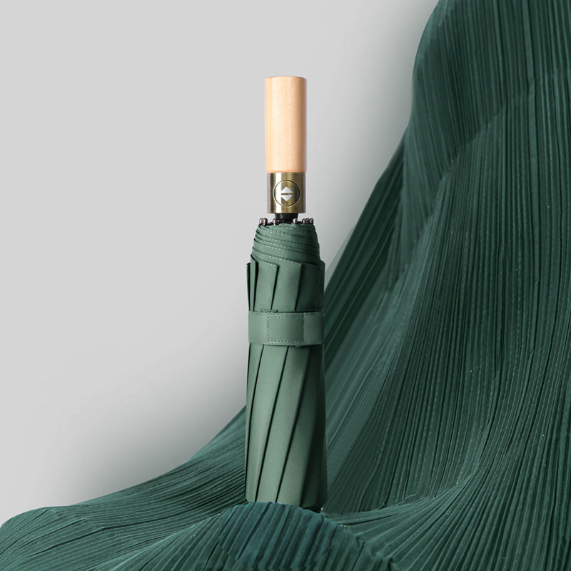 Damen eleganter Schirm mit Holzgriff und strapazierfähigem Bezug Karnz