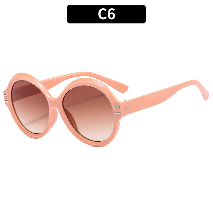 Überdimensionale Rundrahmen-Sonnenbrille