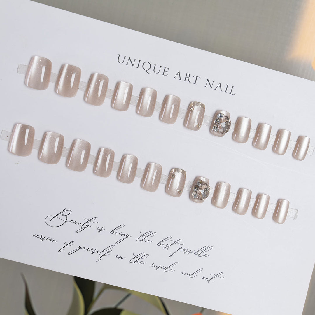 Strass-Besetztes Press-On-Nagelset