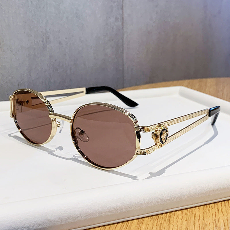 Damen elegante Sonnenbrille mit luxuriösem Rahmen und filigranem Design Karnz
