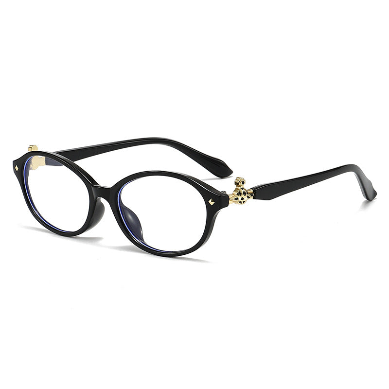 Damen modische optische Brille im eleganten Ova-Design mit goldenen Akzenten Karnz