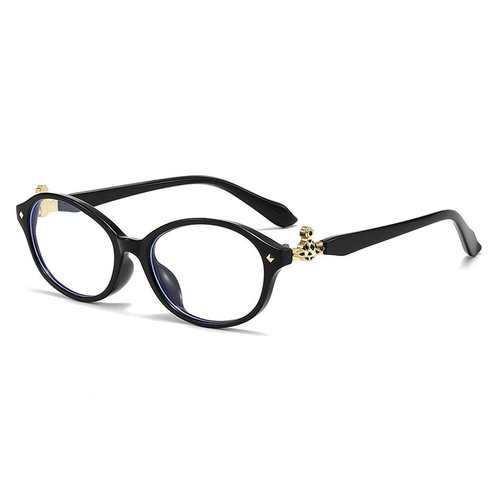 Damen modische optische Brille im eleganten Ova-Design mit goldenen Akzenten Karnz