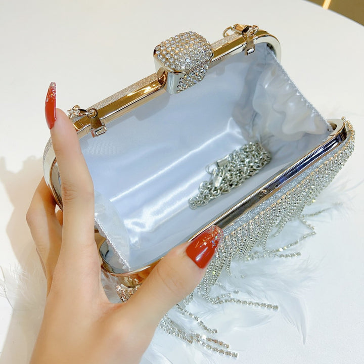 Feder-Beschmückte Abend-Clutch