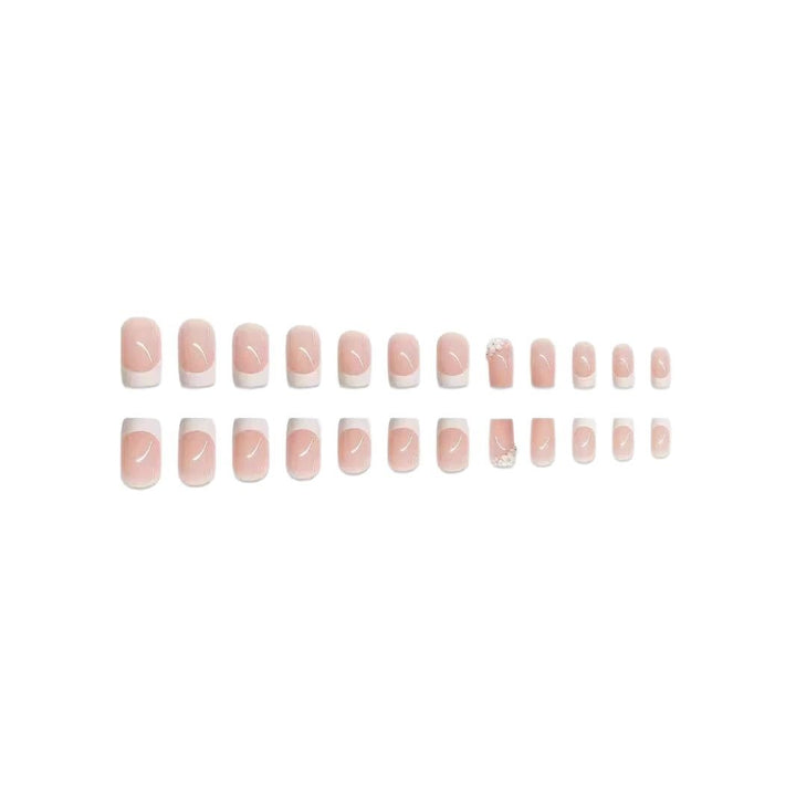 Elegantes French Tip Press-On Nagelkunstset Karnz
