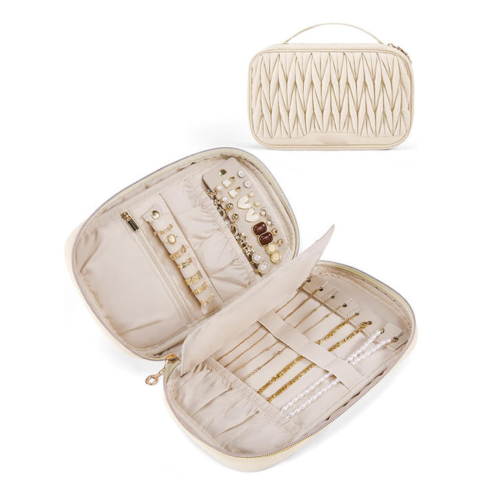 Schmuck-Organizer Tasche mit Seitlichen Fächern Karnz
