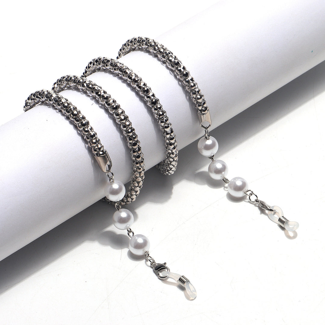 Elegante Perlenverzierte Brillekette Karnz
