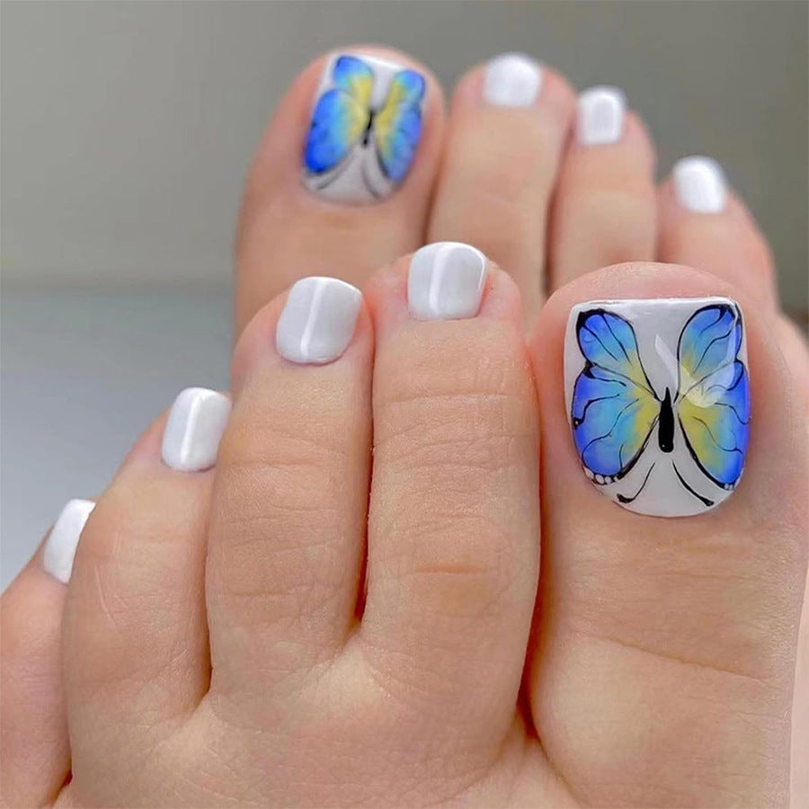 Dekorativer Schmetterling Press-On Nagel Set Karnz