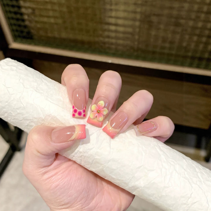 Blumen Design Press-On Nagelset Karnz