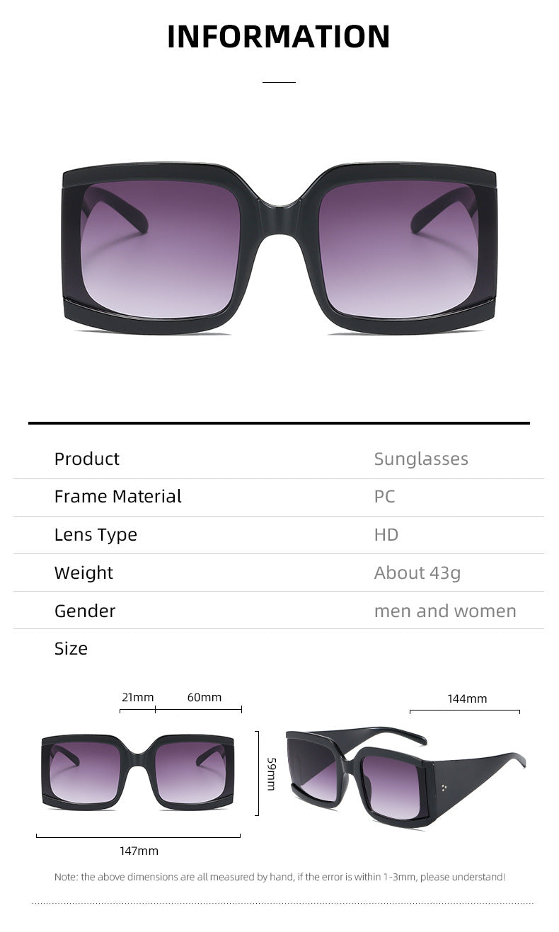Damen Modische Oversize-Sonnenbrille Karnz