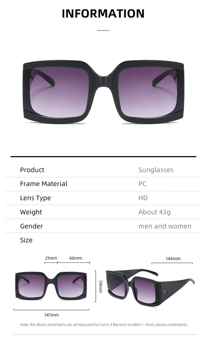 Damen Modische Oversize-Sonnenbrille Karnz