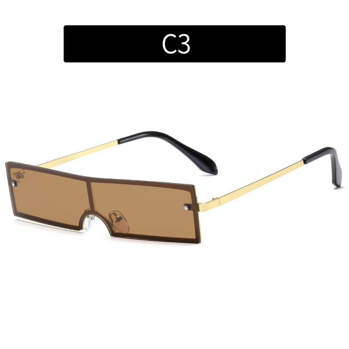 Modische rechteckige Shield-Sonnenbrille